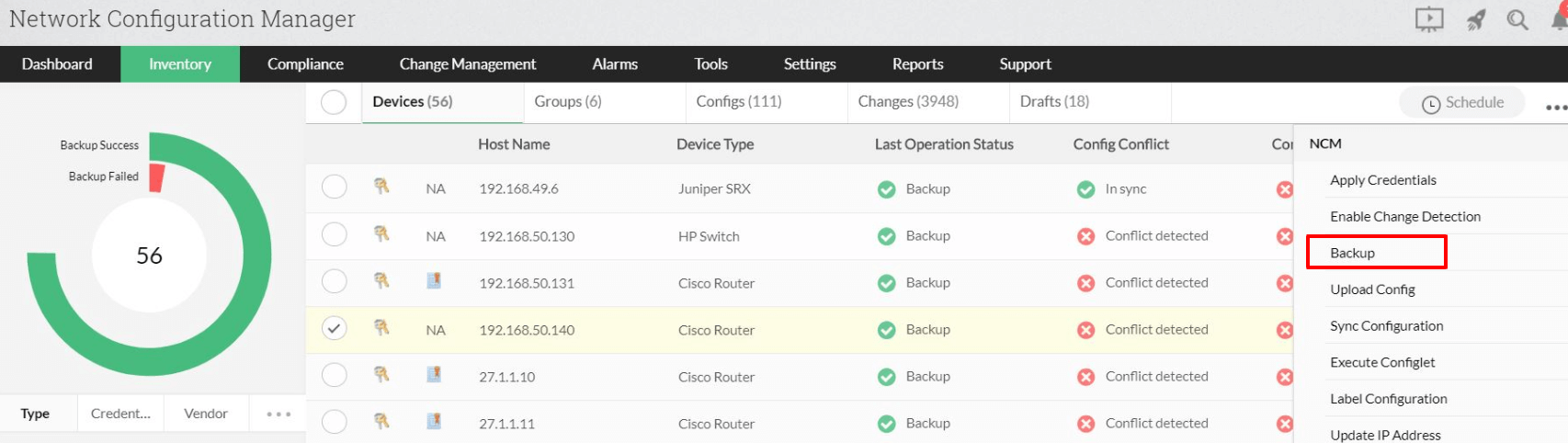 Cisco Configuration Tool - ManageEngine Network Configuration Manager