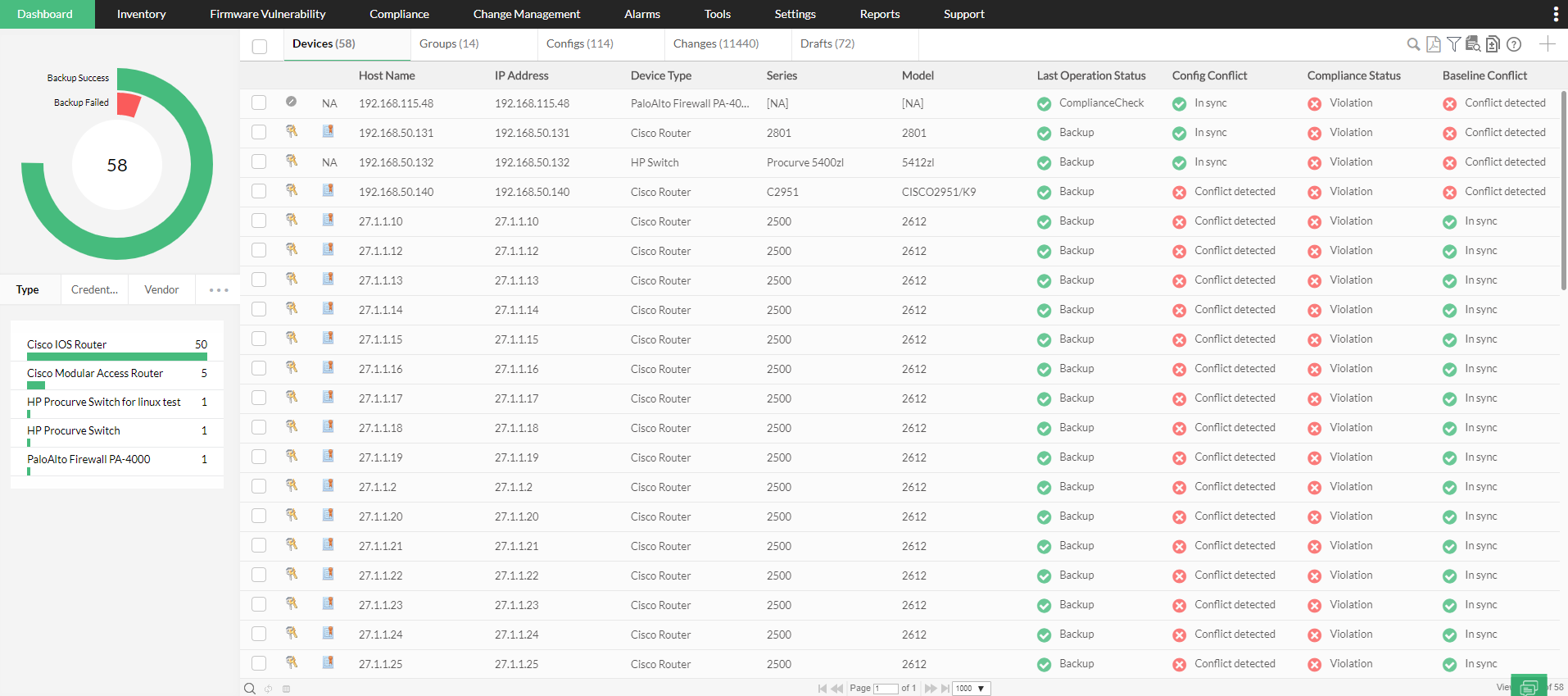 Device Configuration Management - ManageEngine Network Configuration Manager