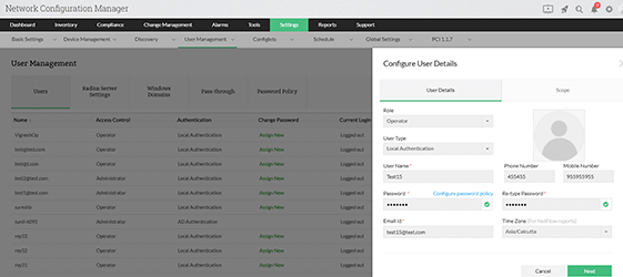 Configuration Change Management Software - ManageEngine Network Configuration Manager