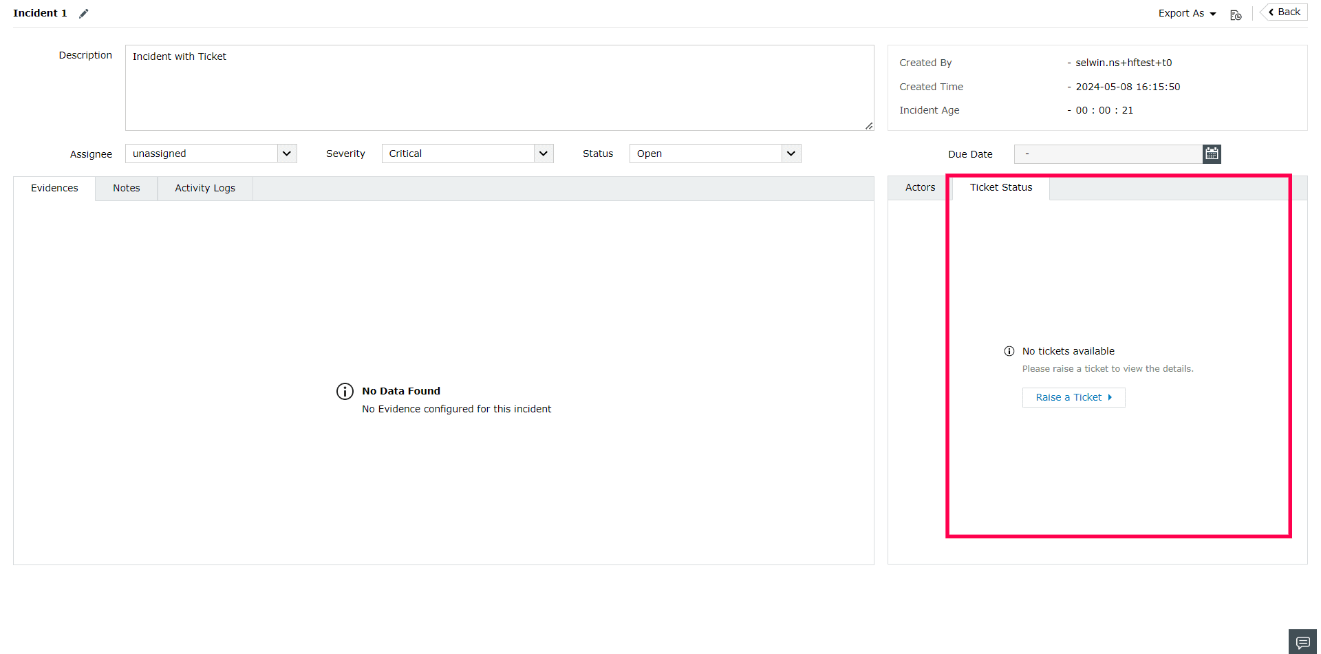 Incident Management in Log360 Cloud