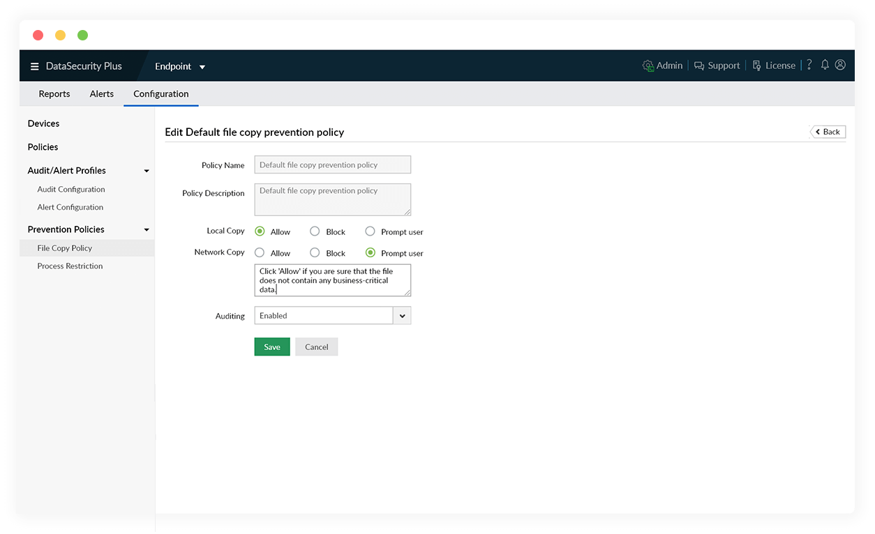 alert profile