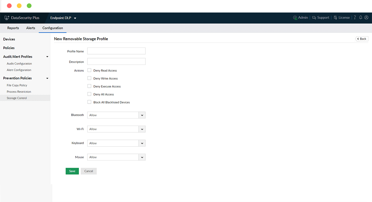 Customizable USB policies