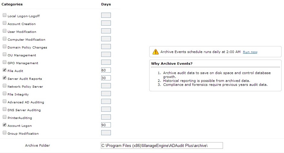 Data Archiving Options