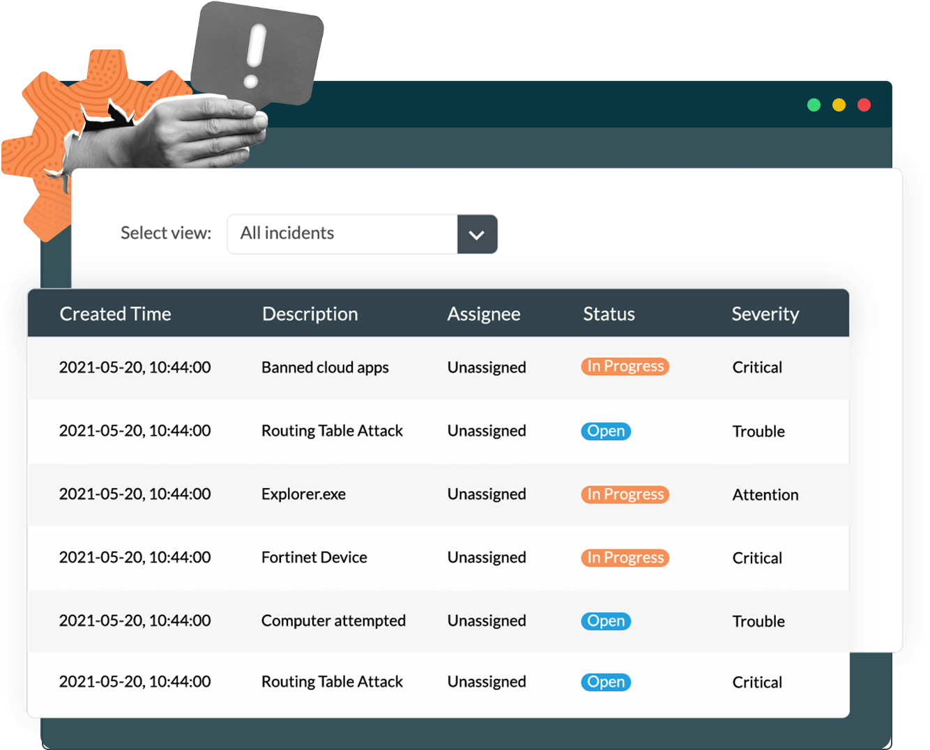 Mark and manage incidents from the cloud