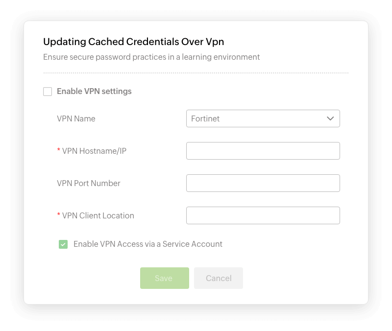 Updating Cached Credentials over VPN