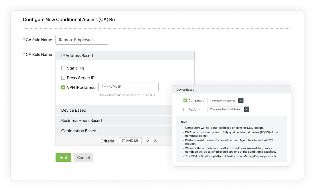 Implement conditional access