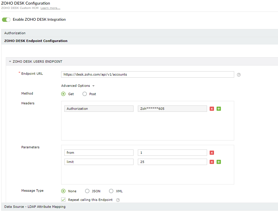 Zoho Desk Configuration