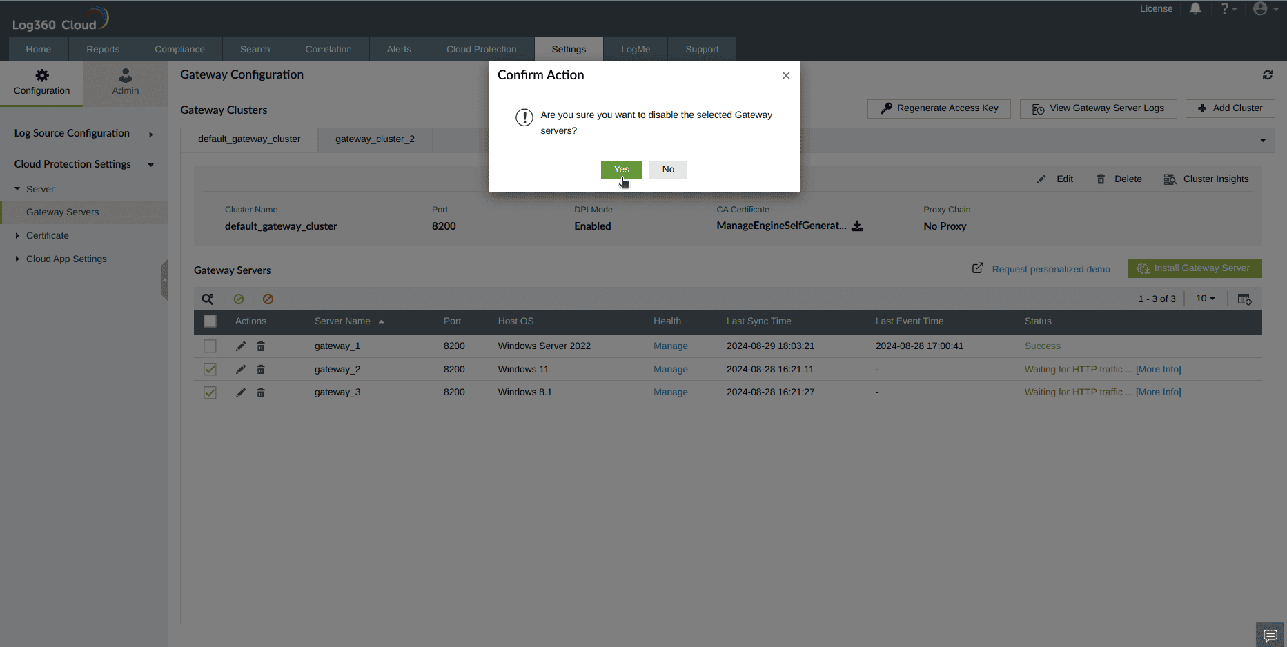 Configuring Gateway Server