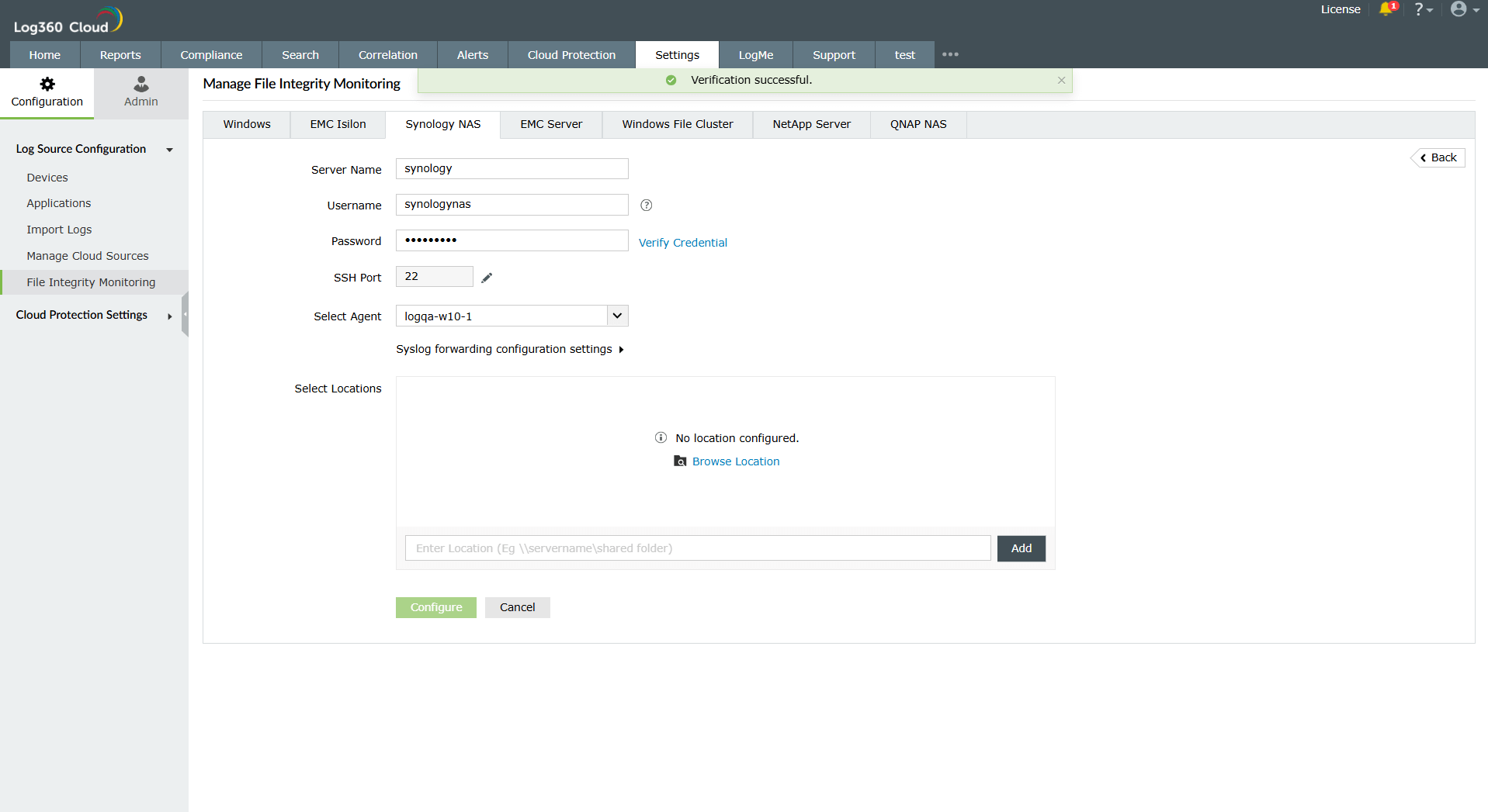 Synology NAS file monitoring