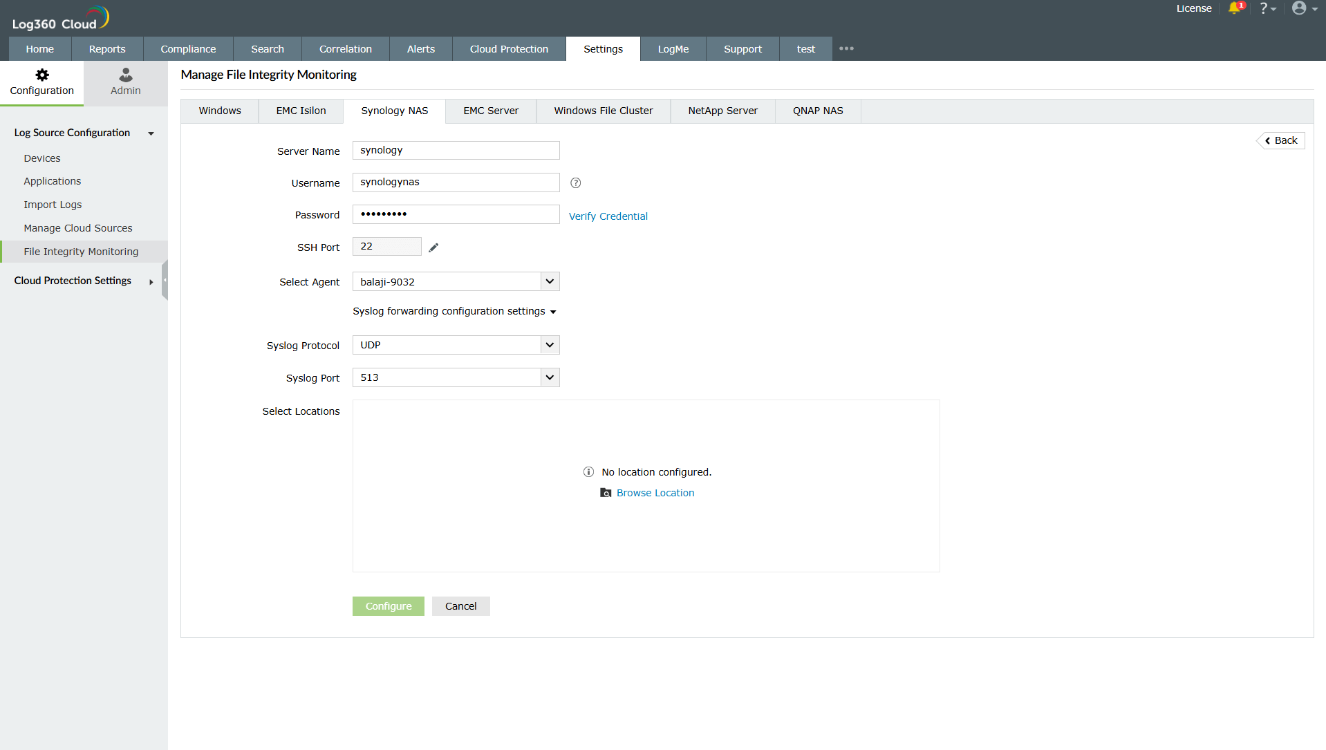 Synology NAS file monitoring
