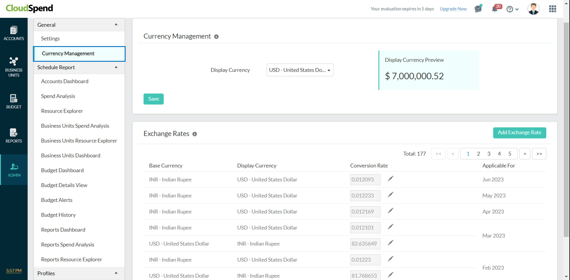 Currency management