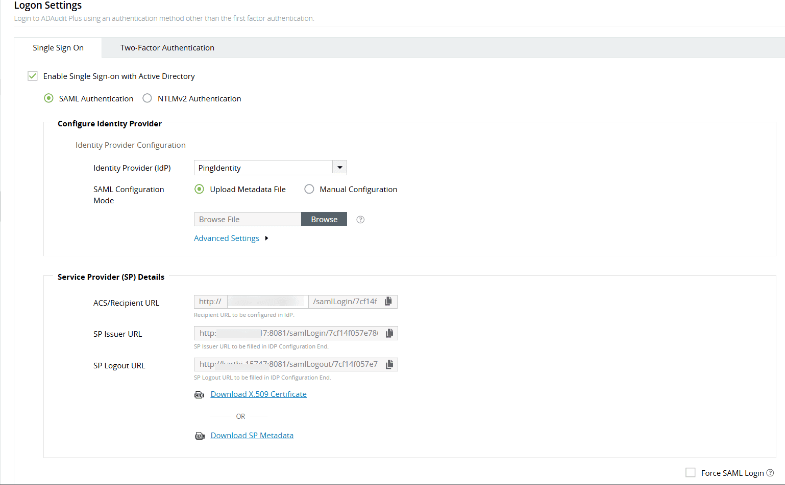 Configure ADAudit Plus in Ping Identity