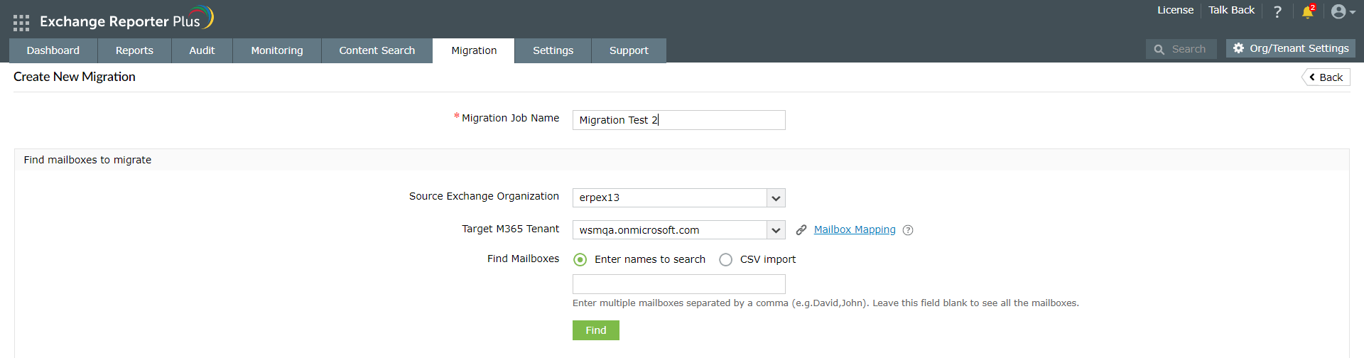 Exchange migration