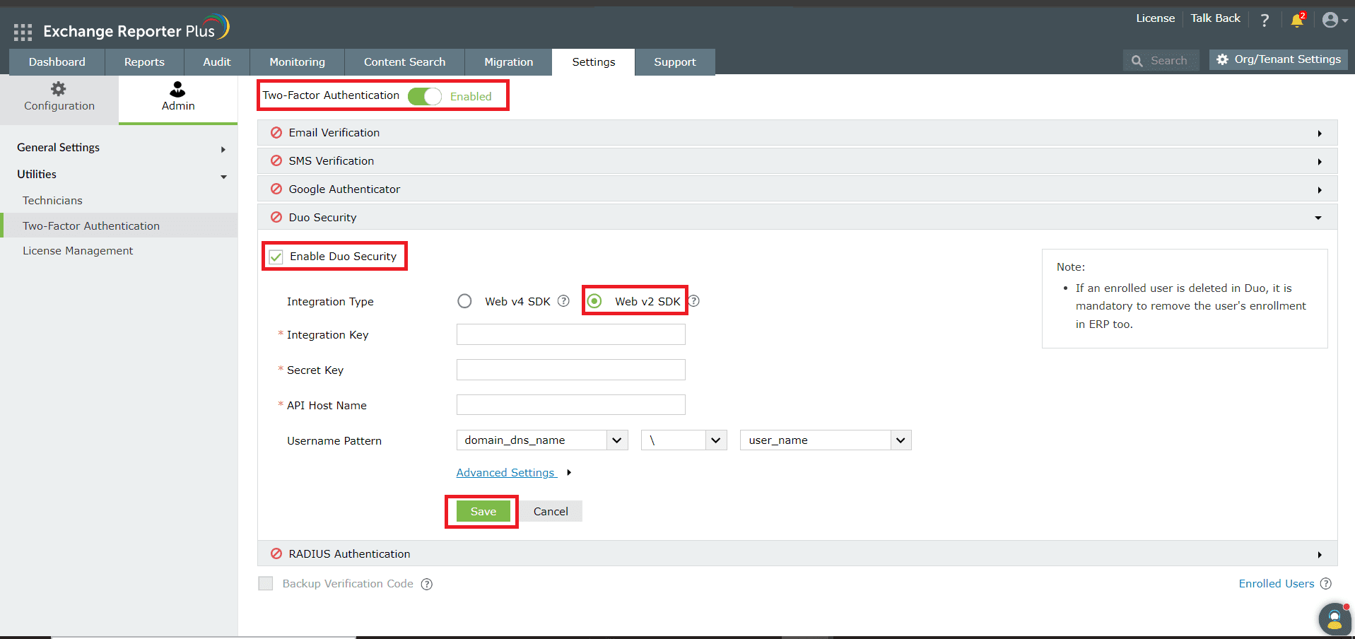 Two-Factor Authentication Duo Security