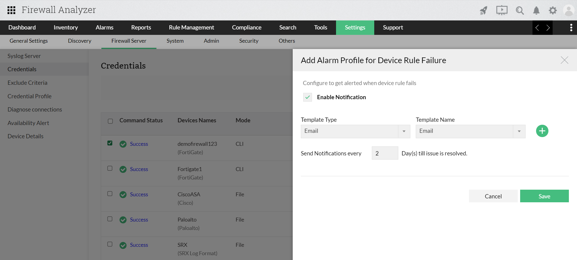 Firewall-Analyzer-Notification-Template-Device-Rule