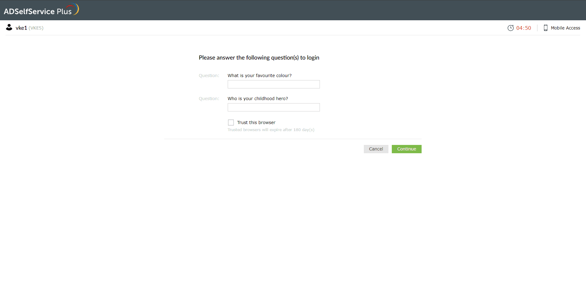 Manadatory questions