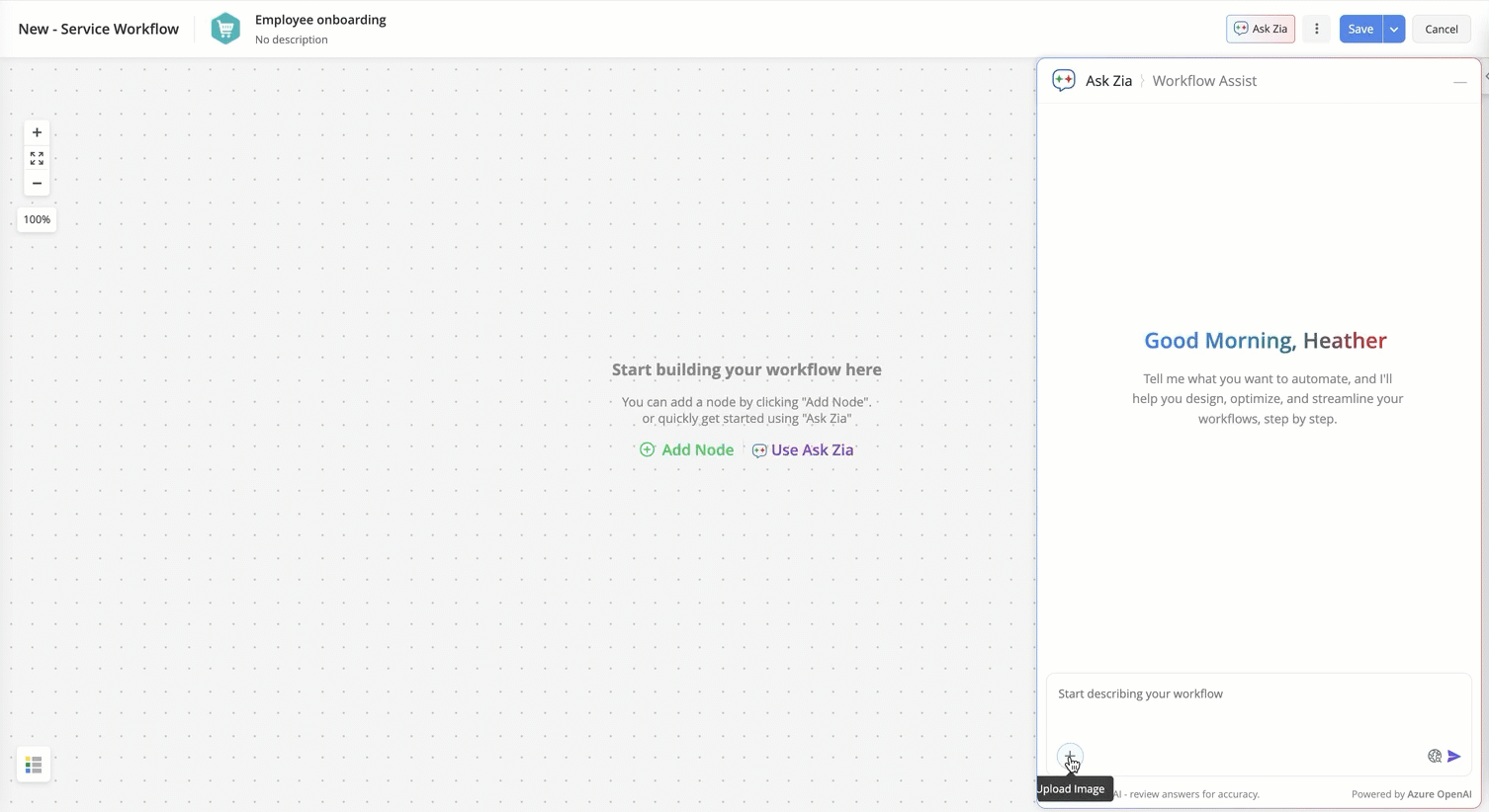Workflow Assist by Zia Zia's workflow assist