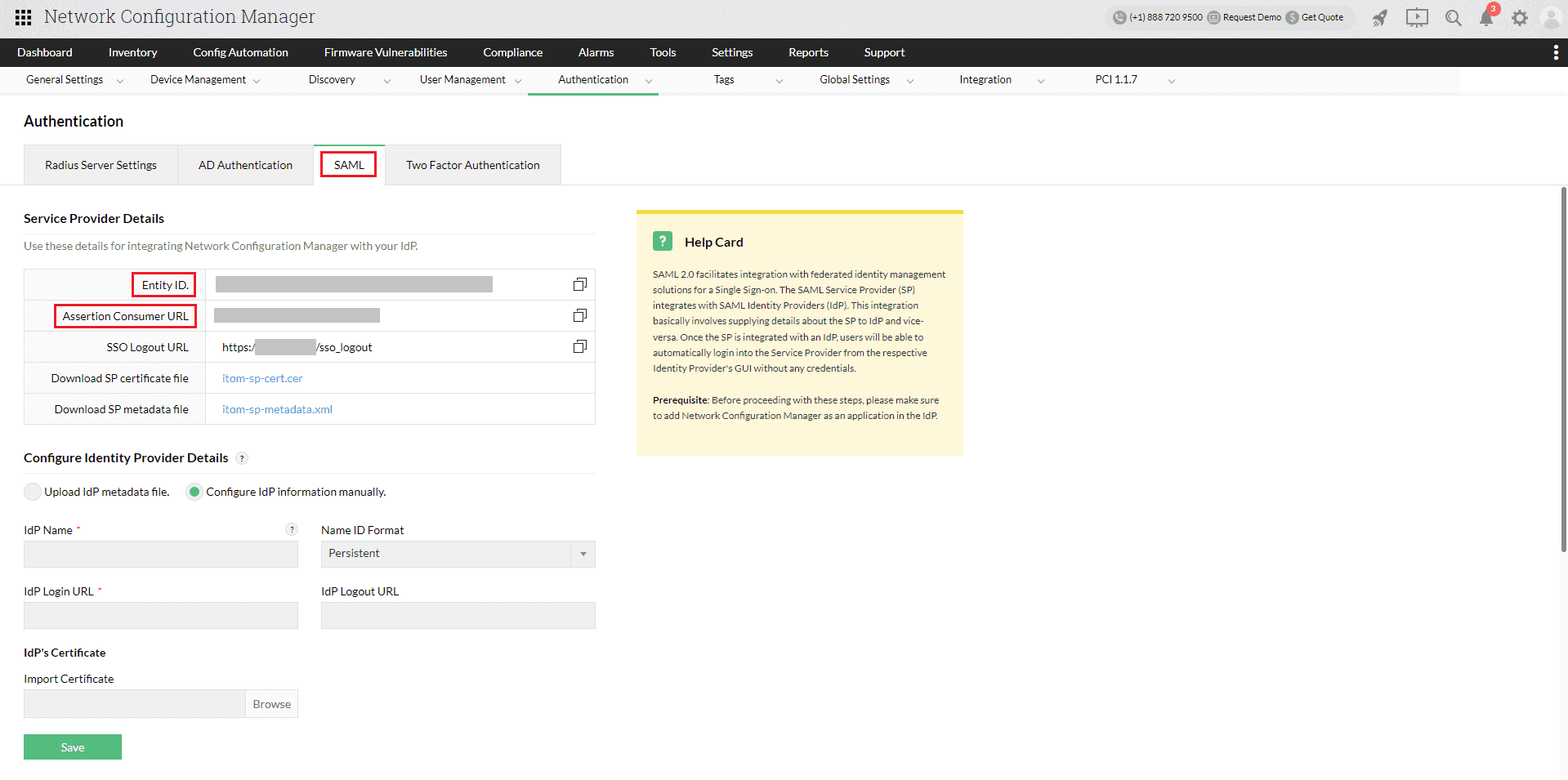 Network Configuration Manager Set up SSO