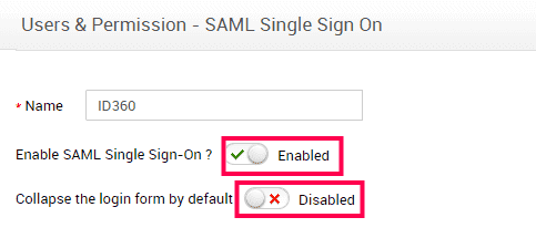 SP SSO enablement