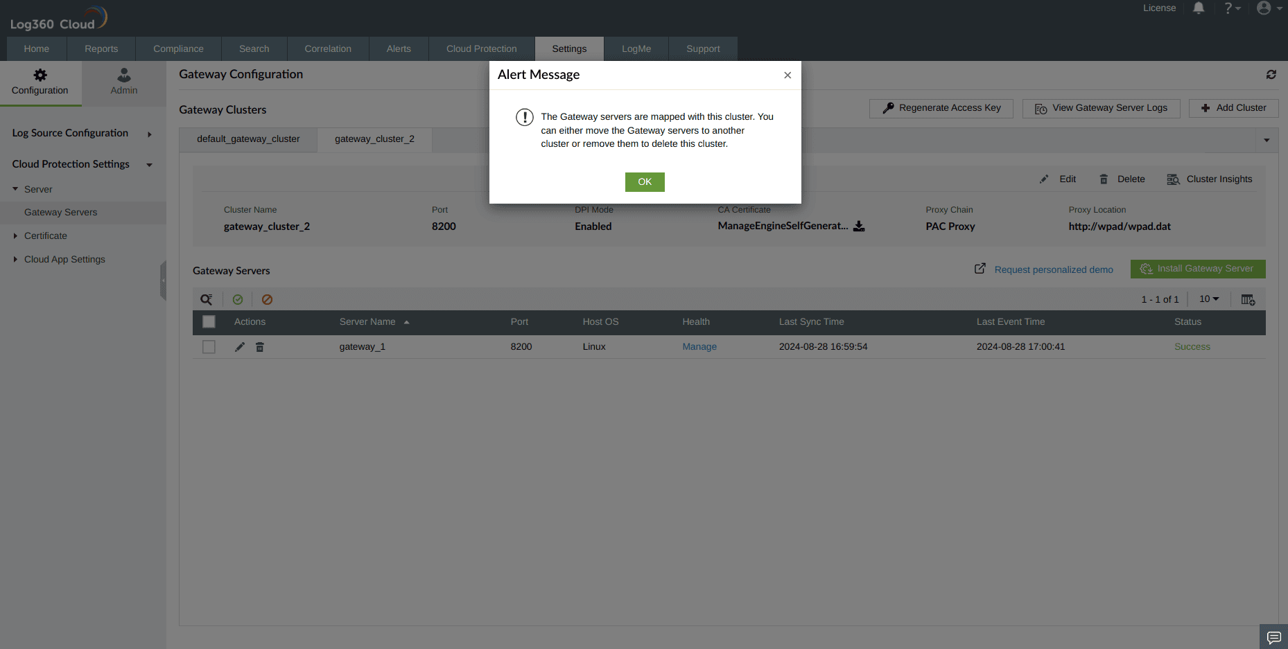 Configuring Gateway Server