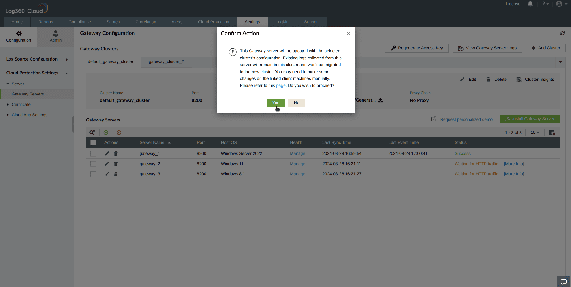 Configuring Gateway Server