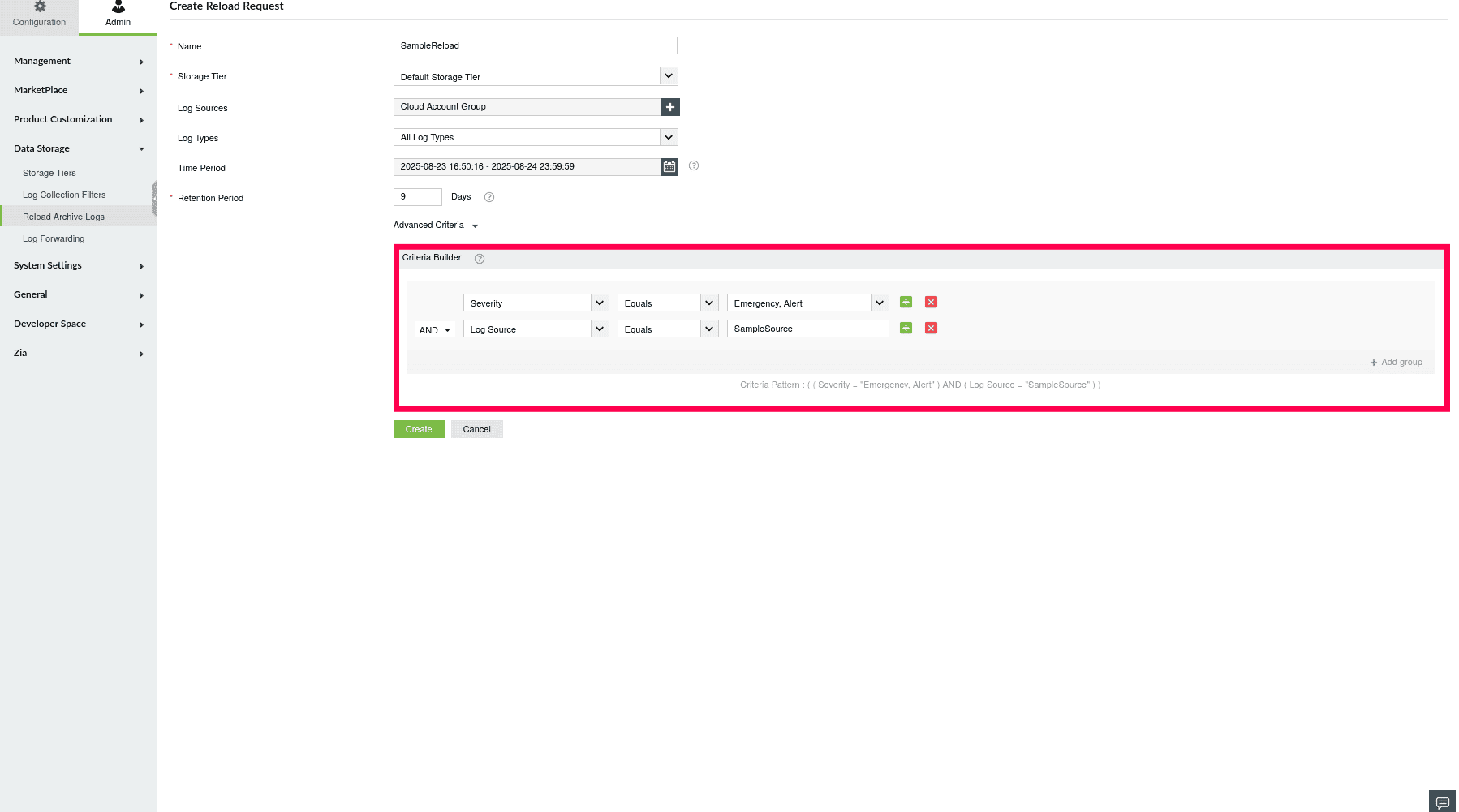 Reload Historical Logs