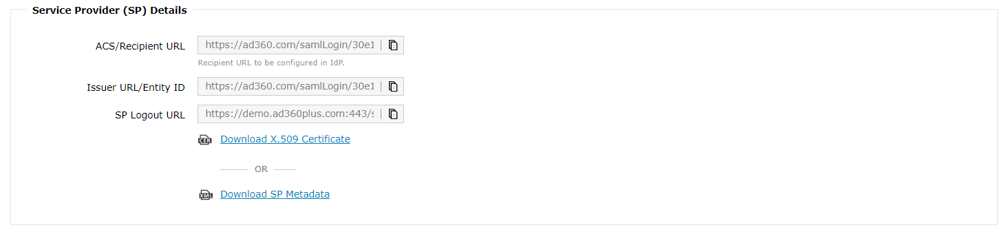 AD360 configuration details