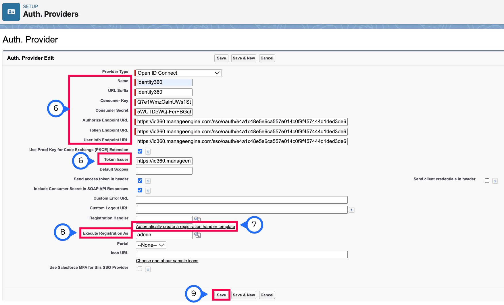 Salesforce OAuth SSO configuration