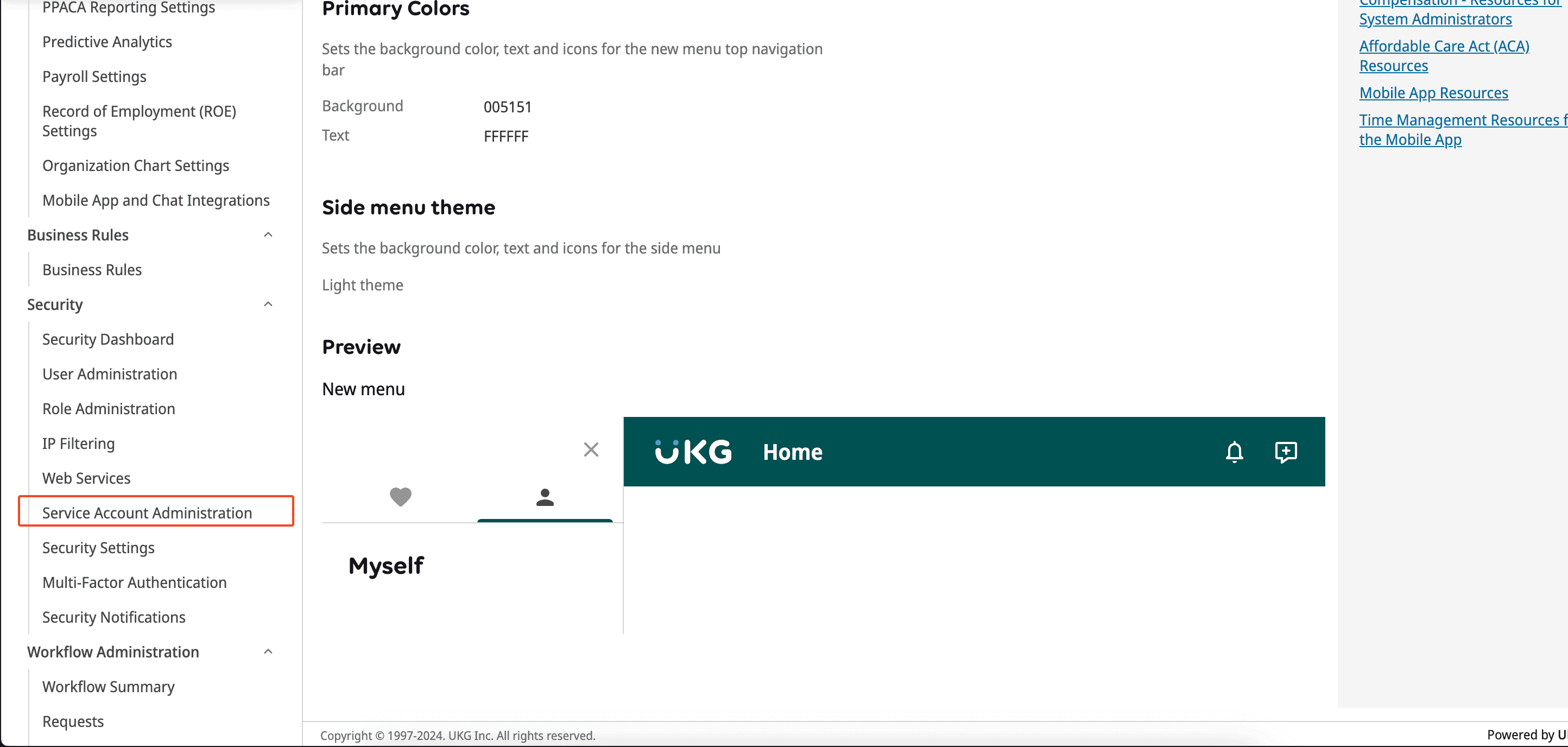 UKG Pro Admin portal