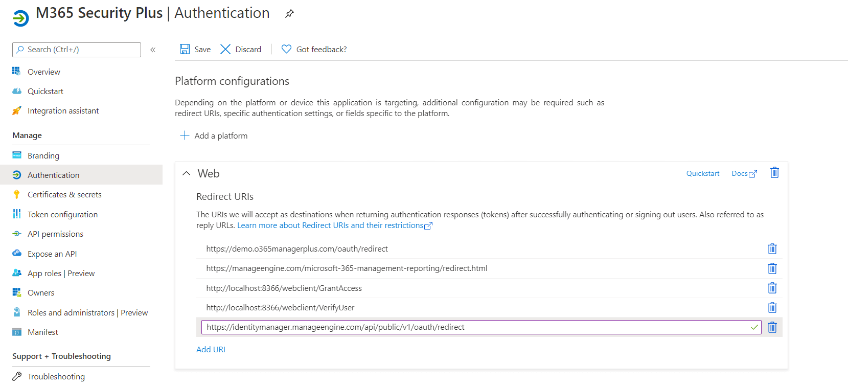 Manual Microsoft 365 tenant configuration