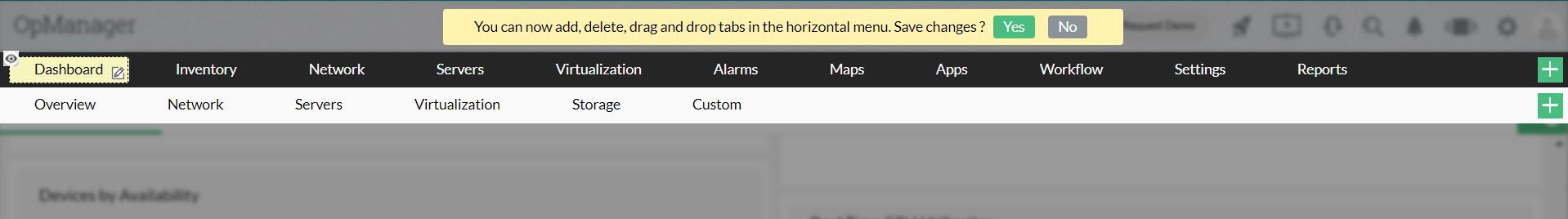 Add a menu / submenu tabs (with URL  / Embed URL in it)