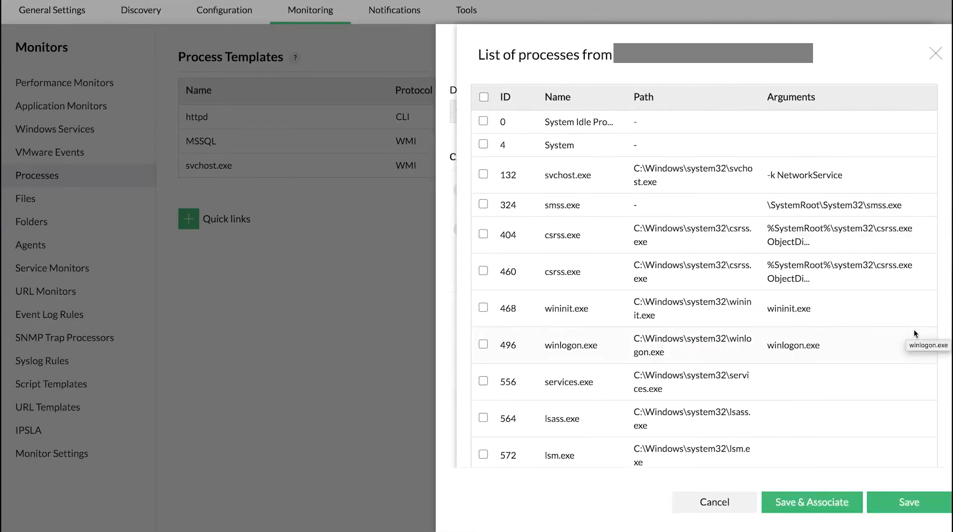 Adding Process Template