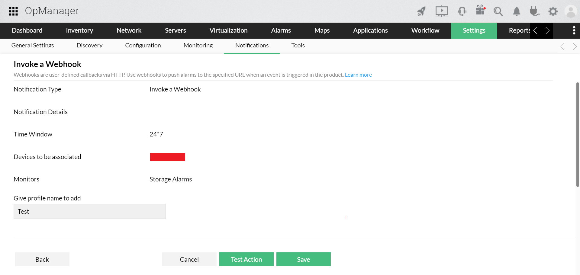 Integrating Cisco WebEx with OpManager