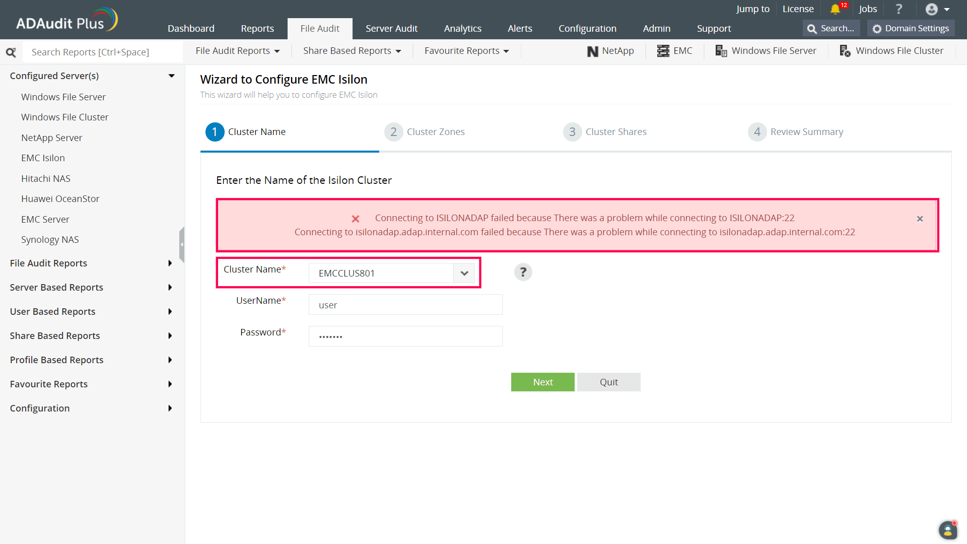 MC Isilon Auditing Guide Troubleshooting