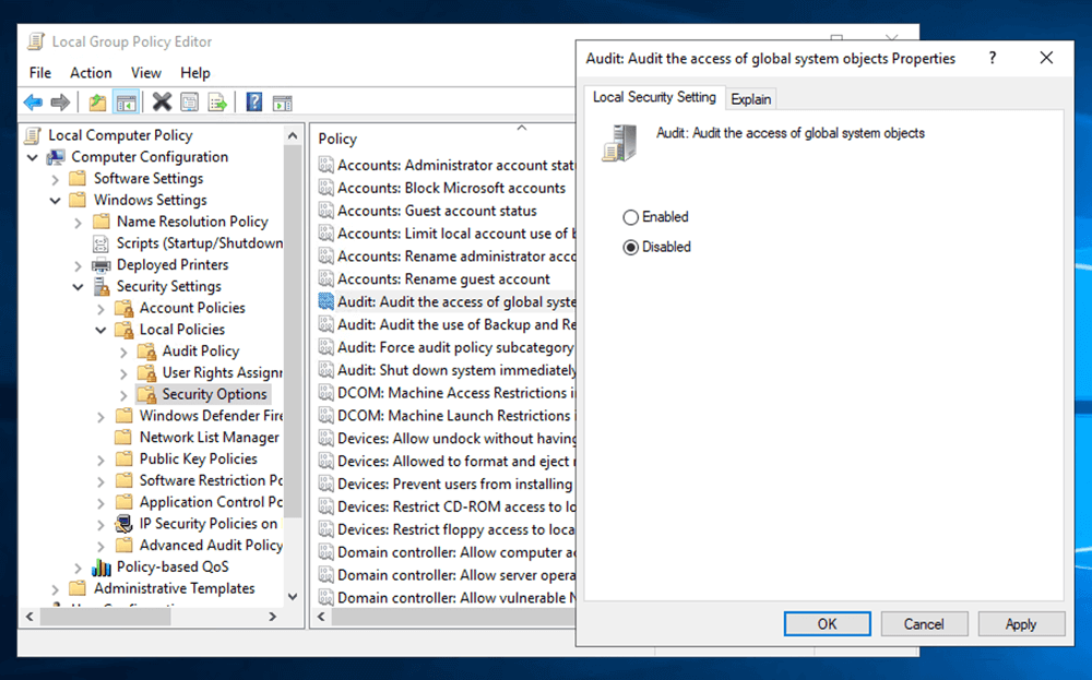 How to create a local Group Policy