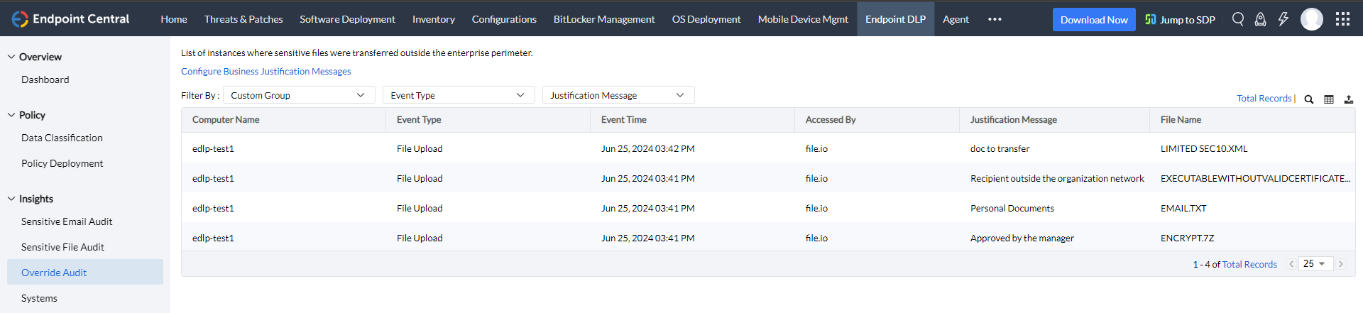 Policy deployment