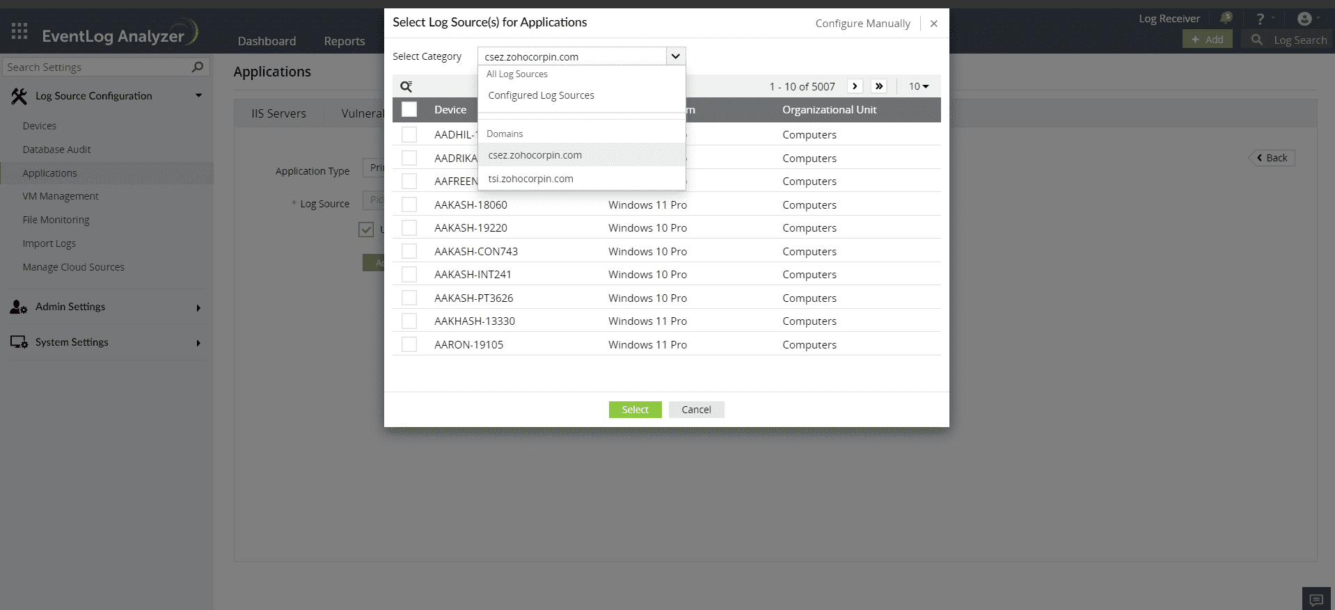 Adding a Syslog Application