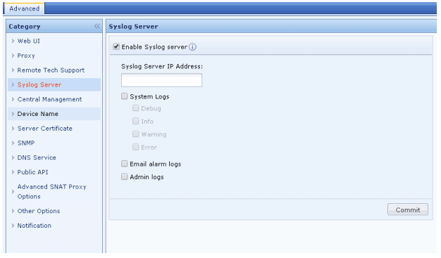 Configuring the Syslog Service on Sangfor devices