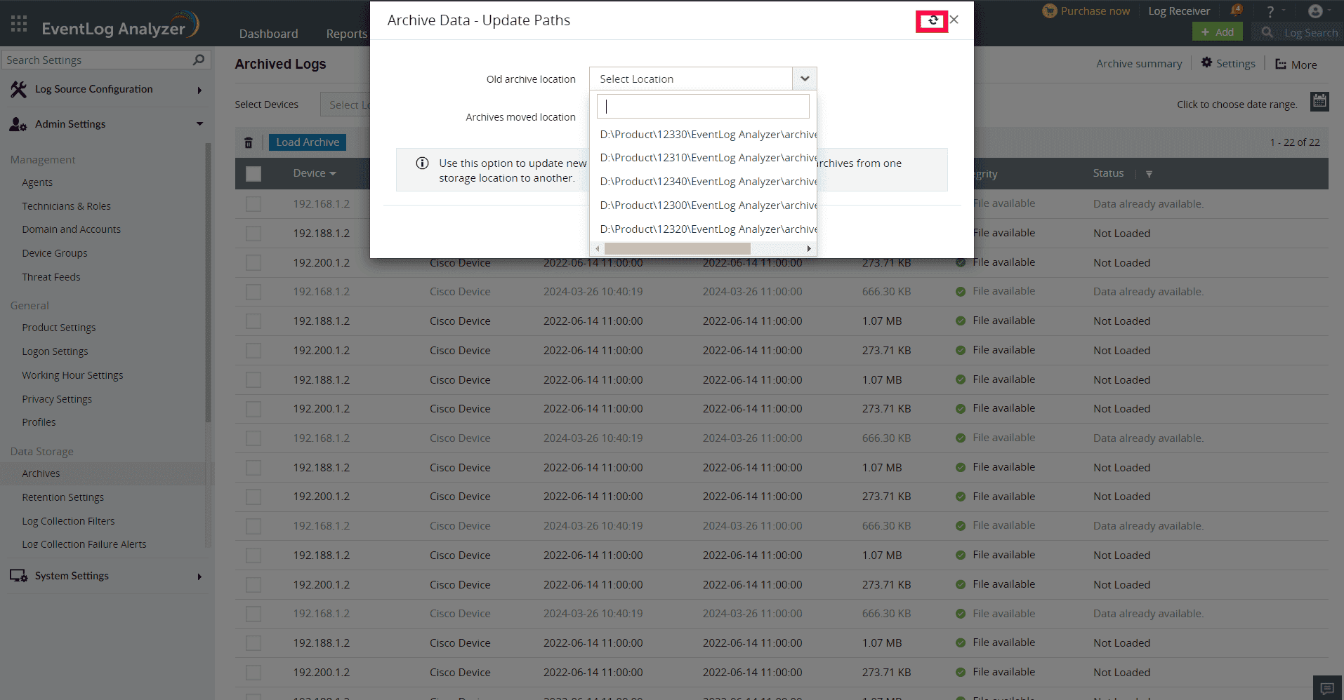 Migrate Archive Data