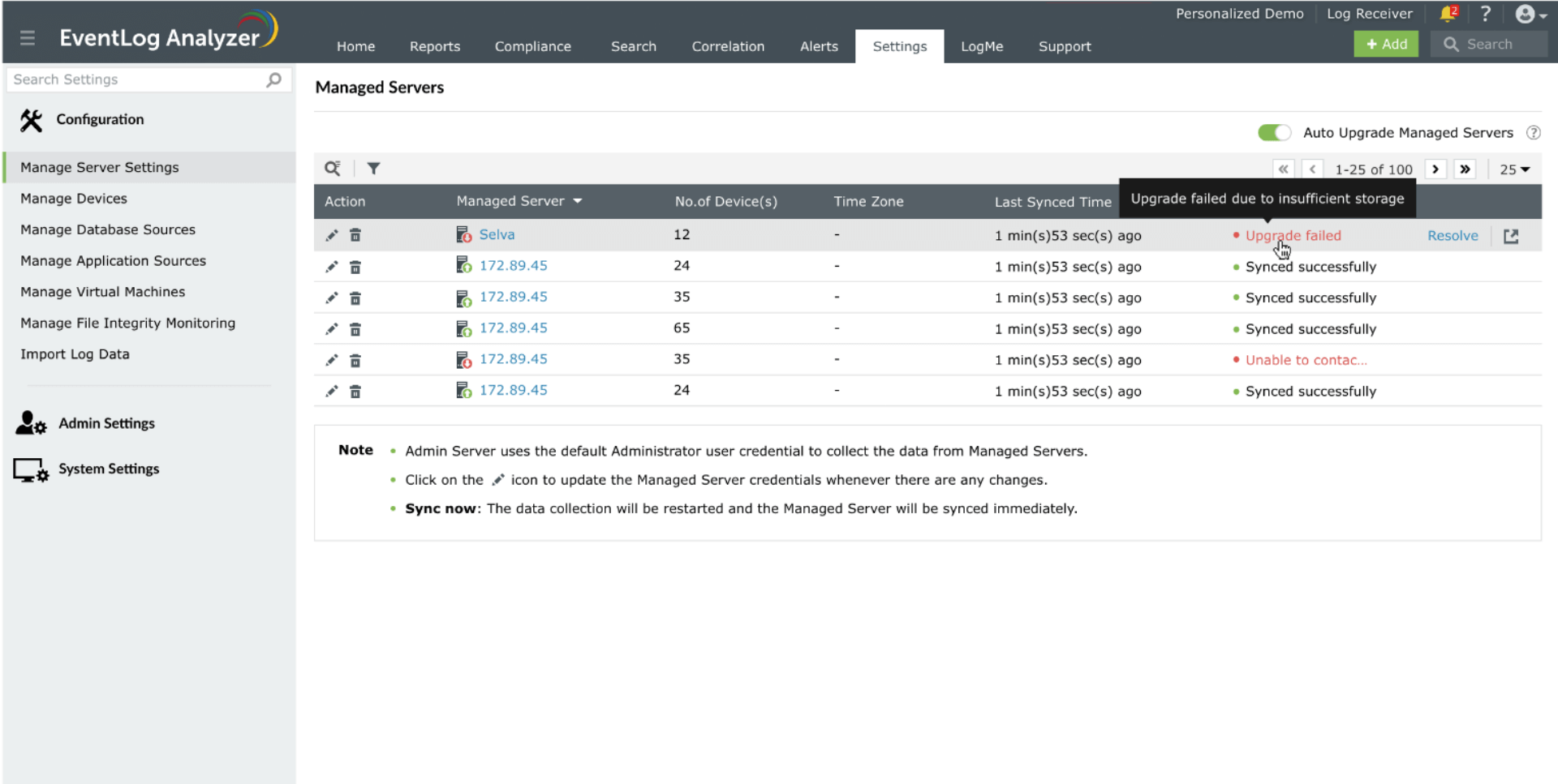 Auto-upgrading the distributed setup