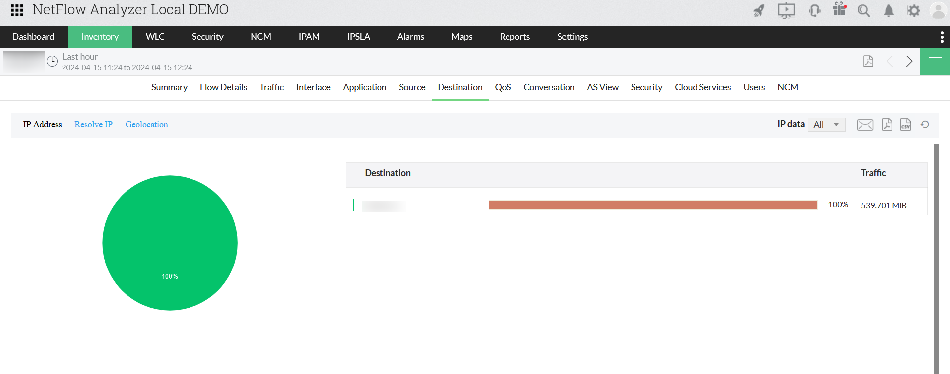 Generate traffic graphs with DNS names