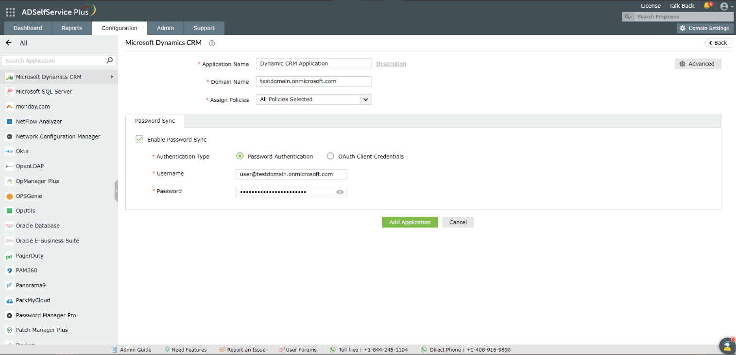 Password Synchronization with Microsoft Dynamics CRM