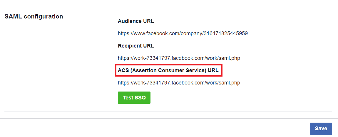 Overview of the Workplace metadata SSO settings