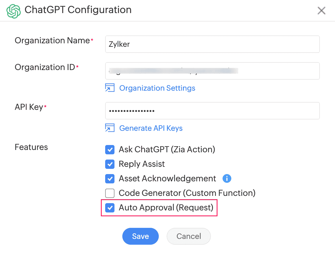 ChatGPT Configuration