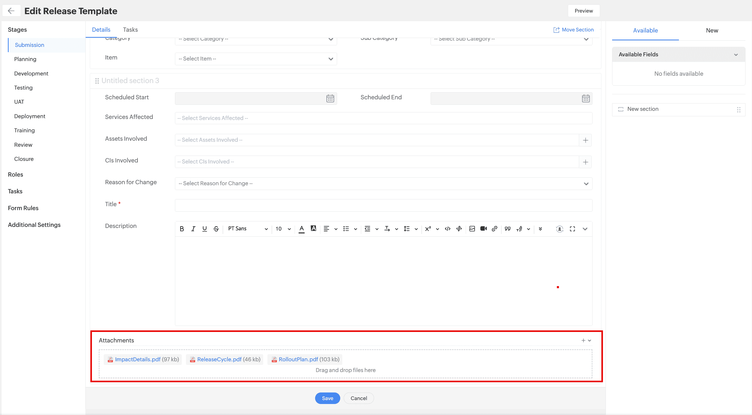 Release Template Enhancements Phase