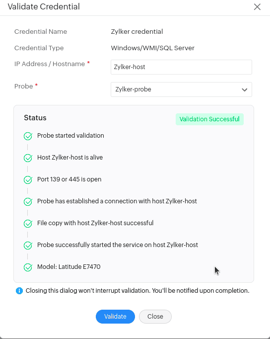 Validate Credential