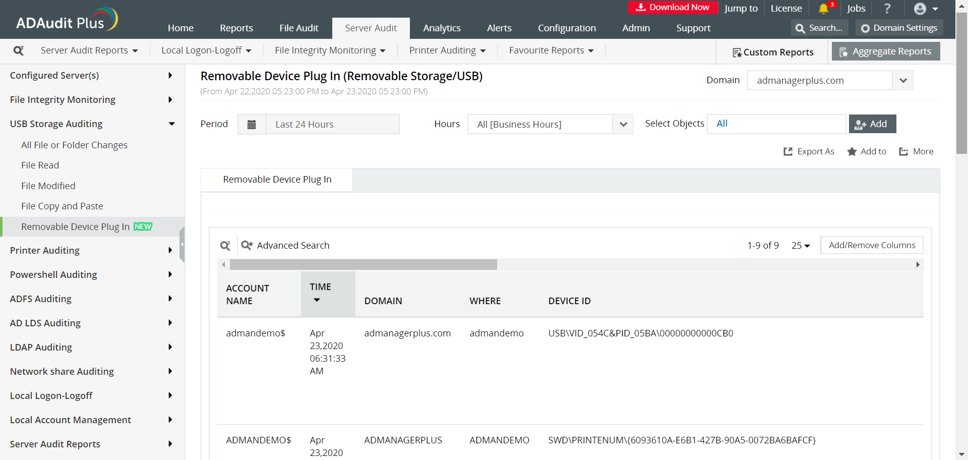 come-rilevare-la-cronologia-usb-mediante-powershell-manageengine