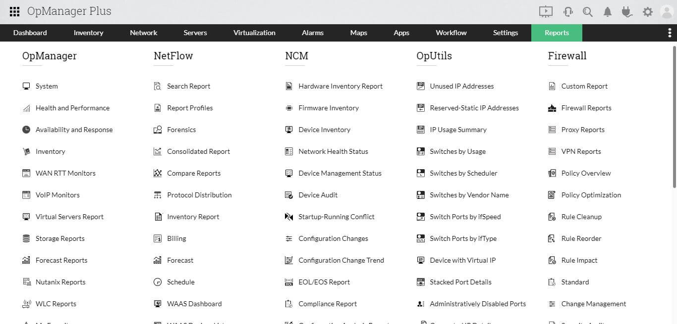 ITOM Dashboard - ManageEngine OpManager Plus