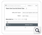 Report del Conteggio utenti di Teams per tipo di dispositivo