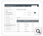 Dashboard de monitoreo de conectividad de servicio web - ManageEngine Exchange Reporter Plus